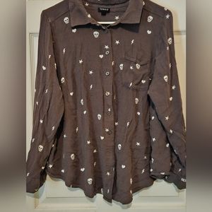 Skull print blouse